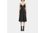 Robe nuisette courte noire en soie black