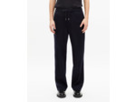 Pantalon large en laine marine bleu