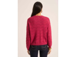 Pull col rond avec jeu de points ajourés