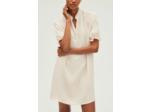 Robe courte en crêpe à volants - PALMIRA