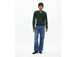 Pull avec contrastes de couleurs vert foncé grey / green