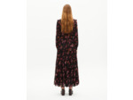Robe longue imprimé roses bordeaux black