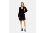 Robe courte manche longue a volant black stone