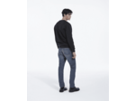 Pantalon 5 poches slim en denim bleu delave