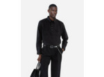 Chemise col ouvert long manche longue black