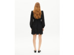 Robe courte en dentelle fleurie noire black