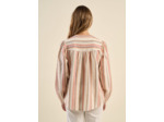 Chemise ample à rayures et à col tunisien