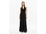 Robe longue dos nu detail fleur black