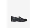 Mocassins En Cuir Noir Avec Boucle Western black