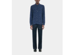 Chemise imprimée à pois dark navy-ecru