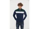 pull camioneur maille fantaisie «color block»