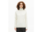 Pull col montant en laine écru ecru