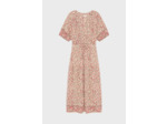 Robe longue cintrée imprimé végétal - POMME