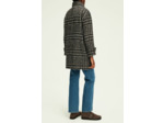 Manteau col montant à carreaux - LYSANDRE