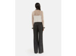 Pantalon large detail bande satin black