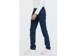 Pantalon straight fit, taille haute, jambe droite