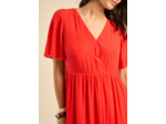 Robe longue fluide à volant