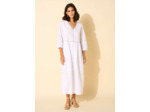 Robe longue avec détails en dentelle