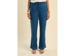 Pantalon fluide en lyocell et lin effet denim