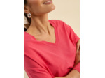 Pull maille fine col V