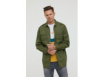 Chemise en twill de coton, manches longues, esprit «militaire» avec poches plaquées devant et pattes épaules