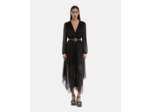 Robe asymetrique en lurex black