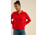 Gilet droit col chemise