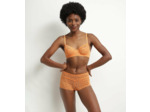 Soutien-gorge femme à armatures en dentelle florale Orange Daisy lace