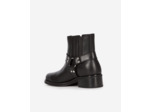 Bottines avec sangles en cuir noir black