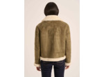 Blouson en fausse peau lainée
