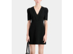 Robe Courte Passepoil Cuir black