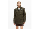Parka à capuche kaki kaki