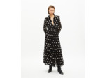 Robe longue à pois noire black white