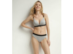Soutien-gorge triangle Gris Chiné à paillettes Dim Jersey Sparkle