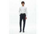 Chemise formelle col officier blanche white / black