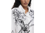 Chemise À Manches Longues En Tissu – Femme