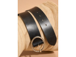 Ceinture boucle ronde effet torsadé