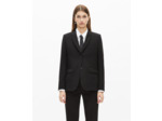 Veste de costume en crêpe noire coupe structurée black