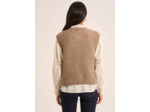 Pull à col rond sans manches détail lurex
