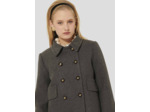 Manteau Marceau Gris Chine en Laine Froide