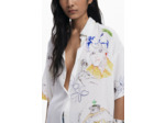Chemise À Manches Courtes En Tissu – Femme