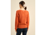 Pull à col V en mohairs et Alpaga
