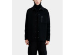 Blouson Type Surchemise Noir En Laine Mélangée black grey