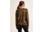 Pull en cachemire imprimé léopard