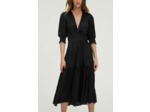 Robe midi cintrée en satin - POLY
