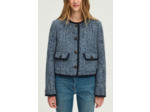 Veste sans col à chevrons - NAILA