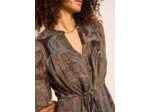 Robe longue à imprimé avec des manches longues bouffantes