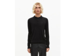 Pull col polo en laine mérinos noir black