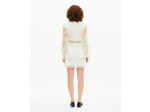 Robe courte en dentelle écrue white