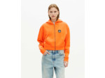 Sweat zippe avec blason orange